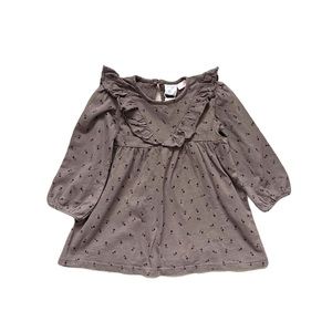 Zara tulip print grey dress NWT 12-18 months